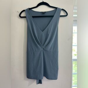 EXPRESS Blue Tie Back Sleeveless Blouse